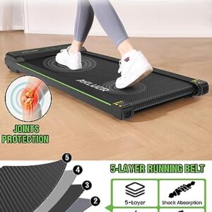 Walking Pad, AKLUER 2 in 1 Walking Pad Treadmill, 2.25 HP Under Desk Treadmill with 265 Weight Capacity, Portable Walking Treadmill for Home, Office, Light Weight Electric Walking Jogging Machine