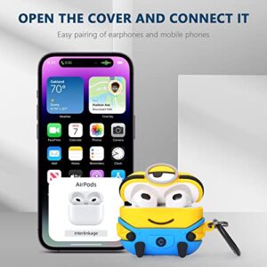 CULIPPA for AirPods 3 Case Cover for Airpods 3nd Generation Silicone Protective Case Cool Cartoon Skin Portable & Shockproof Design for Women Girls with Keychain for Apple Airpods 3 Charging Case