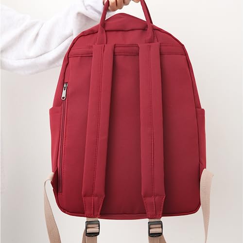 KEKEMI Simple Modern Backpack Women Waterproof Laptop Bags Lightweight Travel Rucksack Bags Aesthetic Canvas Daypacks