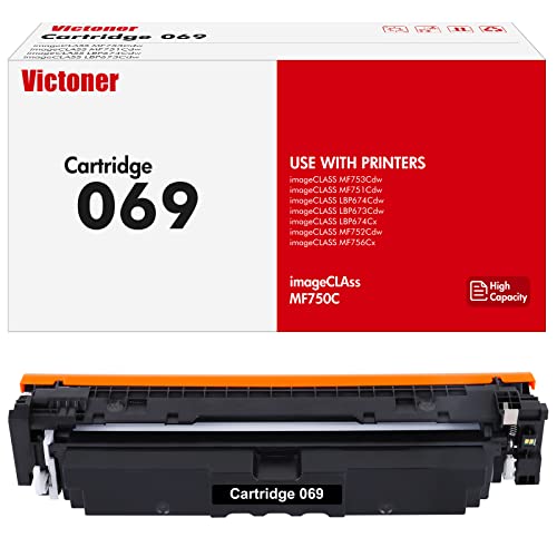 069 069H Black Toner Cartridge 1-Pack Replacement for Canon 069 Toner Cartridge for Canon imageCLASS MF753Cdw MF751Cdw LBP674Cdw Series Printer Ink