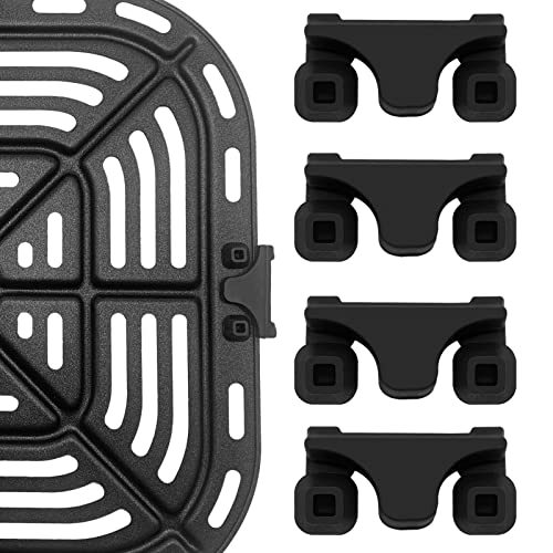 Air Fryer Rubber Bumpers, 4 Pieces Air Fryer Replacement Parts for Instant Pot Gourmia Cosori and other Air Fryers, Air Fryer Accessories Silicone Protective Feet Tips Tabs to Prevent Basket Damage