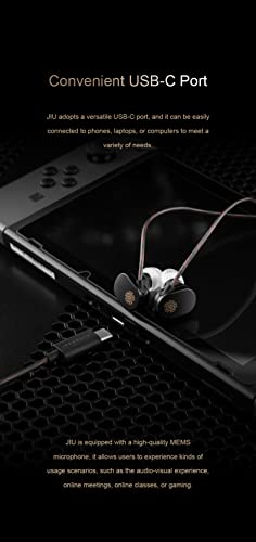 Moondrop JIU Earphone DSP 10mm High-Performance Dynamic IEMs MEMS Microphone USB-C Port in-Ear Earphone
