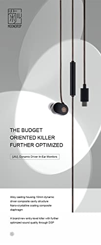 Moondrop JIU Earphone DSP 10mm High-Performance Dynamic IEMs MEMS Microphone USB-C Port in-Ear Earphone