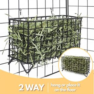 TiereCare Hay Feeder - Heavy Duty for Rabbit Guinea Pig Chinchilla Hay Holder Hay Rack Reduces Mess and Waste Bunny Accessories Two Ways to Use