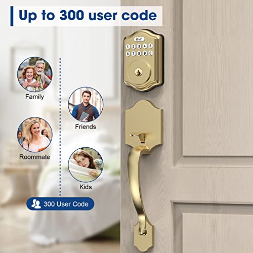 Smart Lock,Door Lock with Keypad-Keyless Entry Keypad Smart Deadbolt