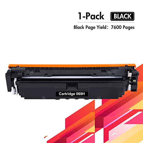 069H 069 Black Toner Cartridge 1-Pack Replacement for Canon 069H Toner Cartridge for Canon imageCLASS MF753Cdw MF751Cdw LBP674Cdw Series Printer Ink