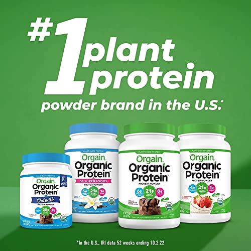 Orgain Organic Vegan Protein Powder, Churro Caramel Swirl - 21g Plant Based Protein, Gluten Free, Dairy Free, Lactose Free, Soy Free, No Sugar Added, Kosher, For Smoothies & Shakes - 1.02lb