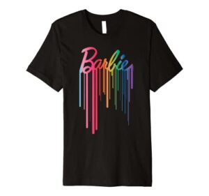 barbie - logo rainbow drip premium t-shirt