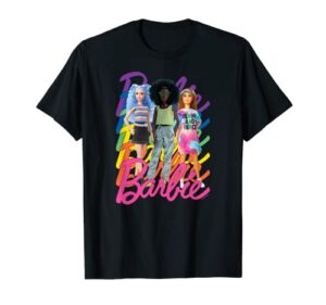 barbie - pride rainbow logo 3 dolls t-shirt