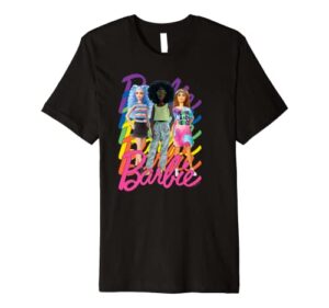 barbie - pride rainbow logo 3 dolls premium t-shirt