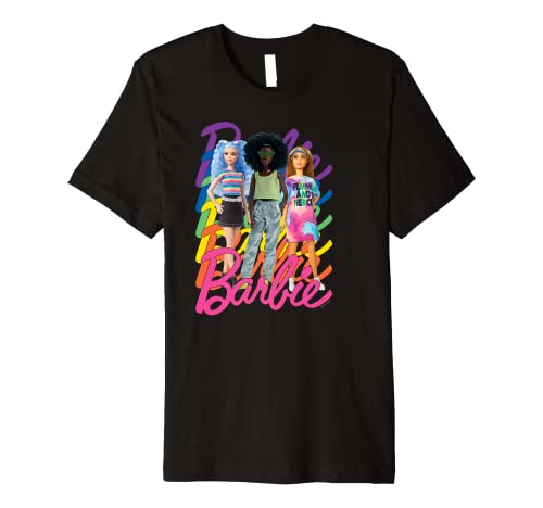 Barbie - Pride Rainbow Logo 3 Dolls Premium T-Shirt