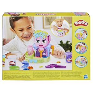 Play-Doh Hair Stylin' Salon Playset with 6 Cans, Pretend Play Toys for Girls and Boys Ages 3 and Up