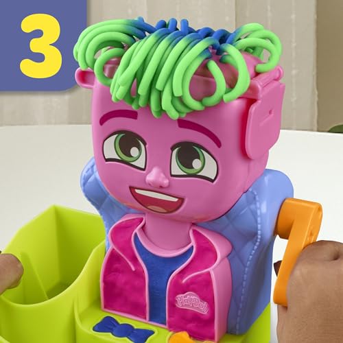 Play-Doh Hair Stylin' Salon Playset with 6 Cans, Pretend Play Toys for Girls and Boys Ages 3 and Up