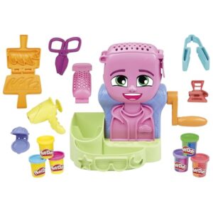 Play-Doh Hair Stylin' Salon Playset with 6 Cans, Pretend Play Toys for Girls and Boys Ages 3 and Up