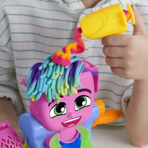 Play-Doh Hair Stylin' Salon Playset with 6 Cans, Pretend Play Toys for Girls and Boys Ages 3 and Up