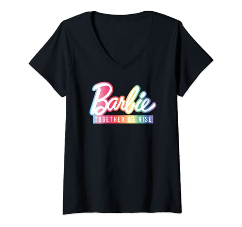 Barbie - Together We Rise Rainbow V-Neck T-Shirt