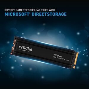 Crucial P5 Plus 2TB Gen4 NVMe M.2 SSD Internal Gaming SSD with Heatsink, Compatible with Playstation 5(PS5) - up to 6600MB/s - CT2000P5PSSD5