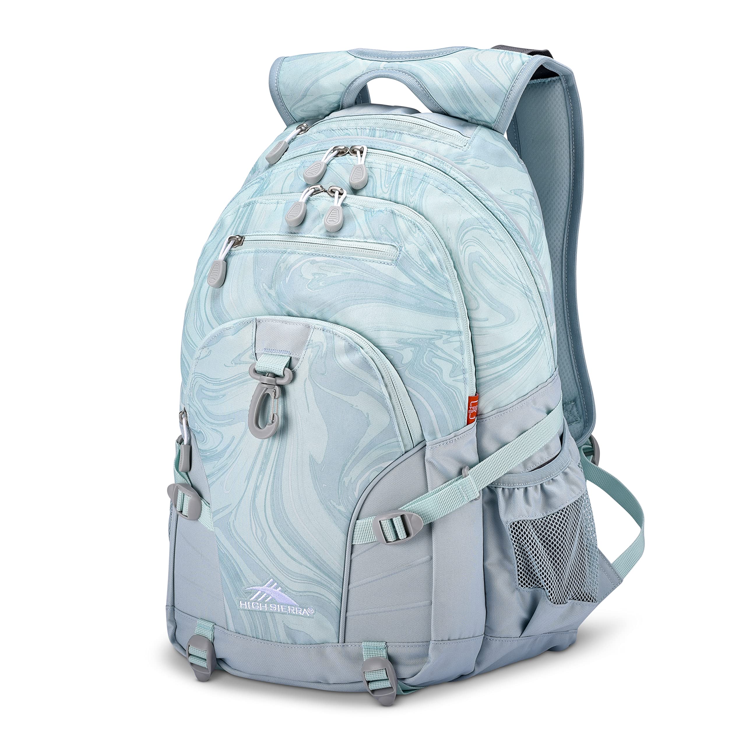 High Sierra Loop-Backpack, Travel, or Work Bookbag with tablet-sleeve, Marble, One Size