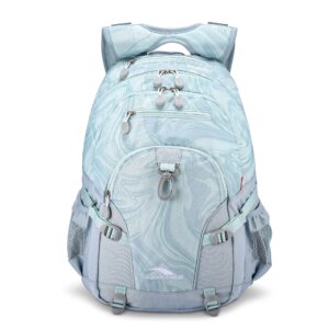 High Sierra Loop-Backpack, Travel, or Work Bookbag with tablet-sleeve, Marble, One Size