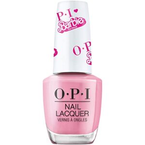 opi nail lacquer, opaque crème finish pink nail polish, up to 7 days of wear, chip resistant & fast drying, 3 barbie limited edition collection, feel the magic, 0.5 fl oz