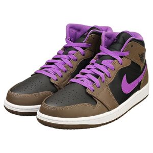 Nike Air Jordan 1 Mid Palomino/White-Wild Berry Mens Size 8.5