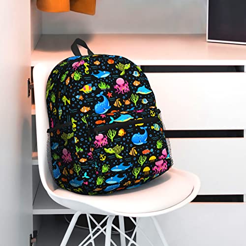 Cute Sea Turtle AnimalBackpack 3D Print Shark Dolphin Anchor Backpacks Unisex Sports Travel Bag Gifts For Women Men Adults Fans 16 Inch