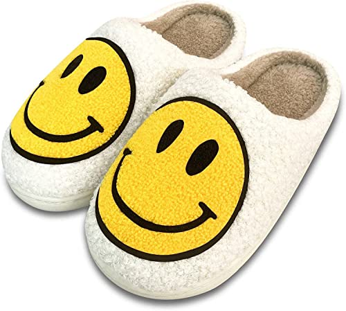 YJJY Kids Smile Face Slippers Girls Slippers for Kids Boys Soft Lightweight Cozy Indoor and Outdoor