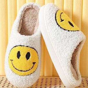 YJJY Kids Smile Face Slippers Girls Slippers for Kids Boys Soft Lightweight Cozy Indoor and Outdoor