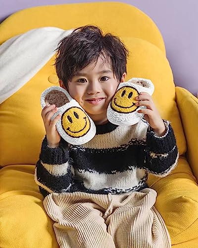 YJJY Kids Smile Face Slippers Girls Slippers for Kids Boys Soft Lightweight Cozy Indoor and Outdoor