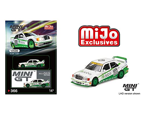 True Scale Miniatures Model Car Compatible with Mercedes-Benz 190E 2.5 16 Evolution II 1991 DTM Zakspeed #20 1/64 Diecast Model Car MGT00366