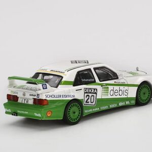 True Scale Miniatures Model Car Compatible with Mercedes-Benz 190E 2.5 16 Evolution II 1991 DTM Zakspeed #20 1/64 Diecast Model Car MGT00366