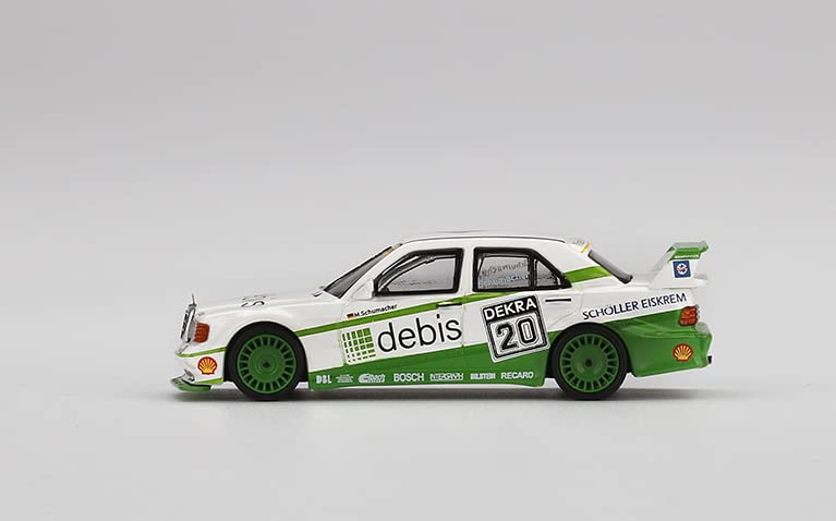 True Scale Miniatures Model Car Compatible with Mercedes-Benz 190E 2.5 16 Evolution II 1991 DTM Zakspeed #20 1/64 Diecast Model Car MGT00366