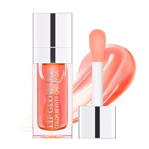 Hydrating Lip Glow Oil, Moisturizing Lip Glow Oil, Nourishing Glossy Transparent Lip Oil, Plumping Lip Oil, Lip Balm, Non-sticky Tinted Toot Lip Balm for Lip Care