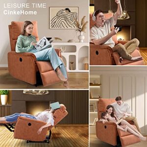 Electric Recliner Chairs, Small Power Recliner Chair on Clearance, Home Theater Recliners with USB Port, Thick Back Cushion, Ergonomic Narrow Recliner Chair for Small Spaces