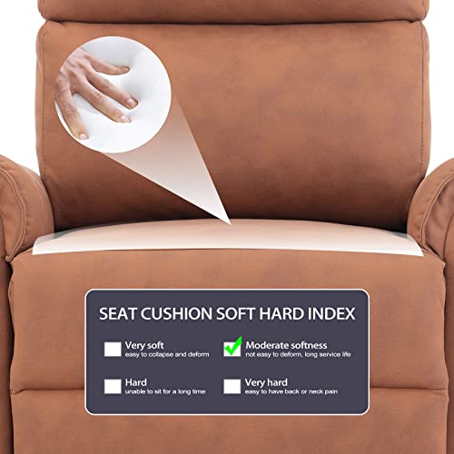 Electric Recliner Chairs, Small Power Recliner Chair on Clearance, Home Theater Recliners with USB Port, Thick Back Cushion, Ergonomic Narrow Recliner Chair for Small Spaces
