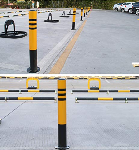 Parking Barrier Features Reflective Tape,Car Park Driveway Guard Saver,Easy Installation Private Car Parking Space Lock,Protect Your Parking Space
