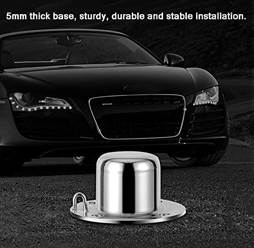 Parking Barrier Heavy Duty Parking Barrier Lockable Parking Space Lock Manual Parking Blocker,2 Pack Stainless Steel Parking Pile