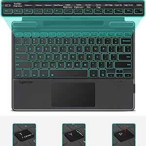 typecase Type Cover for Microsoft Surface Pro 9 Keyboard/Pro 8/Pro X 13 Inch: 11-Color Backlit - Multi-Touch Trackpad - Wireless Magnetic Detachable Keyboard - Slim Portable Keyboard with Pen Holder