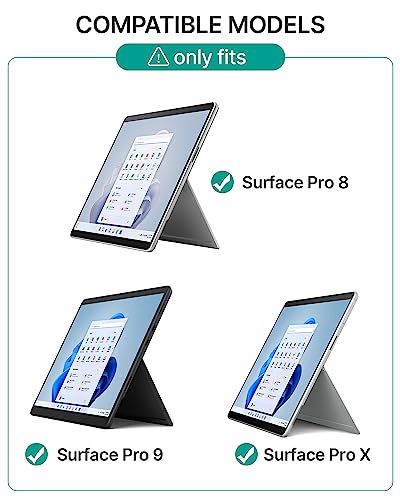 typecase Type Cover for Microsoft Surface Pro 9 Keyboard/Pro 8/Pro X 13 Inch: 11-Color Backlit - Multi-Touch Trackpad - Wireless Magnetic Detachable Keyboard - Slim Portable Keyboard with Pen Holder