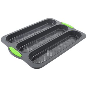 callaron baking pan silicone baguettes pan nonstick 3 wave loaves french toast bread baking tray loaf mold pan for diy making breadstick cake kitchen baking mould supplies baking pans