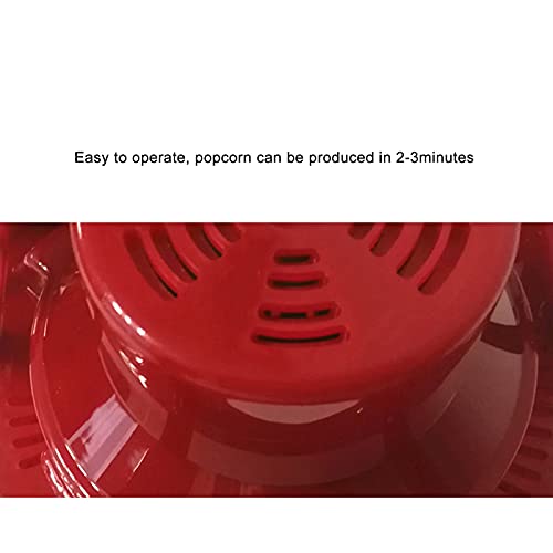 1200W Red Retro Automatic Popcorn Machine Household Corn Popper Maker (US Plug 110V 10A)