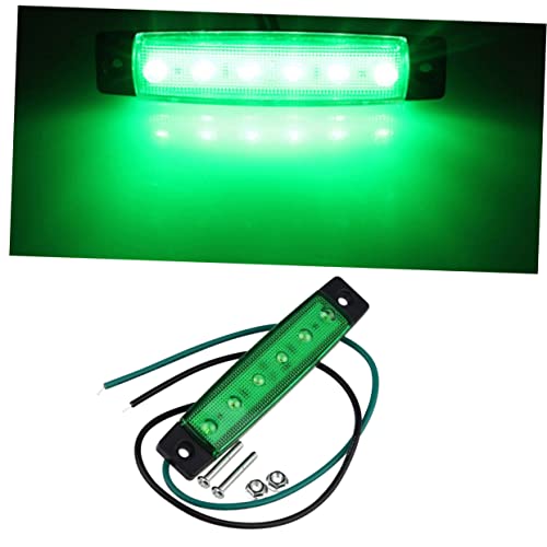 INOOMP LED Brake Lights LED Brake Lights 2 Pcs 6 LED Trailer Lights Truck Tail Lights LED Rear Light Taillight Green Signal Light LED LED Tail Lights LED Trailer Lights