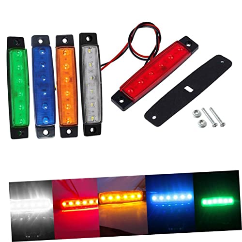 INOOMP LED Brake Lights LED Brake Lights 2 Pcs 6 LED Trailer Lights Truck Tail Lights LED Rear Light Taillight Green Signal Light LED LED Tail Lights LED Trailer Lights