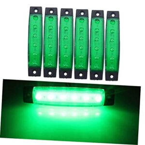 INOOMP LED Brake Lights LED Brake Lights 2 Pcs 6 LED Trailer Lights Truck Tail Lights LED Rear Light Taillight Green Signal Light LED LED Tail Lights LED Trailer Lights