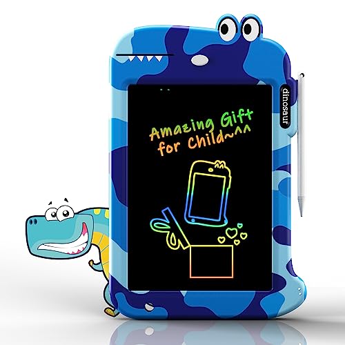 VNVDFLM 8.8 Dino LCD Writing Tablet for Kids Doodle Board Drawing Pad Birthday Gifts for 3 4 5 6 7 8 Year Old Boys and Girls (Blue Camo)