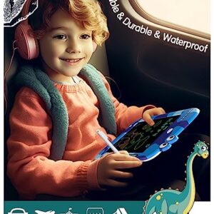 VNVDFLM 8.8 Dino LCD Writing Tablet for Kids Doodle Board Drawing Pad Birthday Gifts for 3 4 5 6 7 8 Year Old Boys and Girls (Blue Camo)