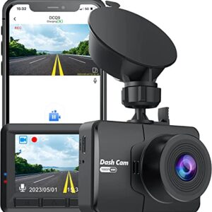 Dash Cam, FHD 1080P Mini Dash Camera for Cars with WiFi, 2.45" IPS Screen, Night Vision, WDR, Loop Recording, G-Sensor Lock, 170°Wide Angle and Parking Monitor