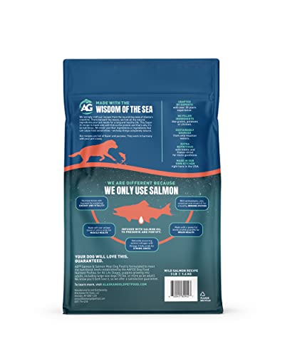 Alaskan Gold SUPER3+ (Salmon+Freeze Dried Raw Salmon+Salmon Fish Oil) Dry Dog Food | Puppy & Adult | High-Protein | Grain-Free | Allergy & Digestive Support| All-Natural | 3-lbs