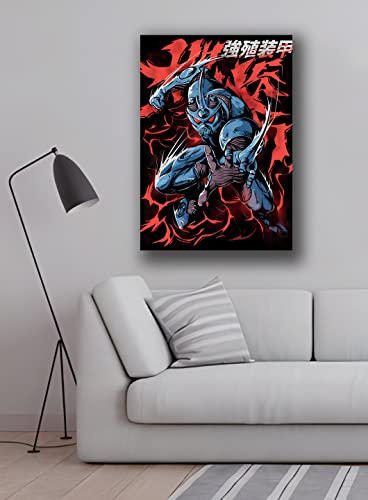 Hand drawn wall art, Guyver anime movie canvas poster, apartment modern wall art, wall art for home, birthday gift idea, gift for her him (Photo Paper Poster, 8-12 inch (20-30cm))