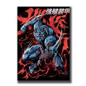 Hand drawn wall art, Guyver anime movie canvas poster, apartment modern wall art, wall art for home, birthday gift idea, gift for her him (Photo Paper Poster, 8-12 inch (20-30cm))